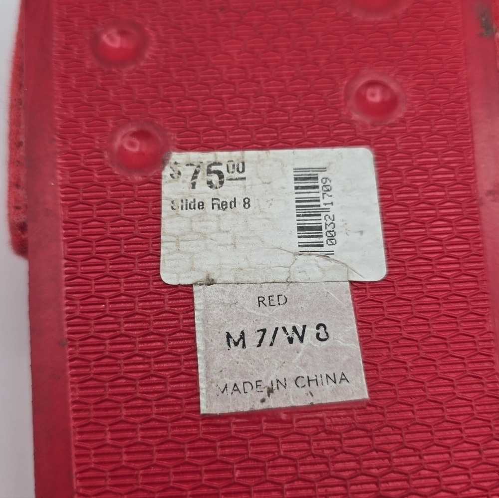 Bamabones Pilo Slide Sandals Red Size 7 / 8 Washable Comfort Streetwear NEW NWT - Picture 12 of 12